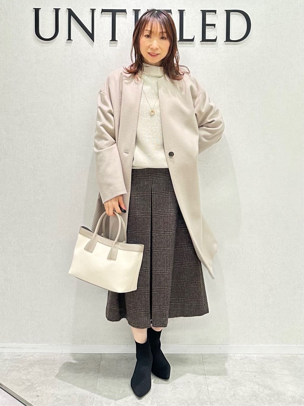 UNTITLED | 【ゆったり/軽やか】カシミヤ混ノーカラーコート | Rakuten