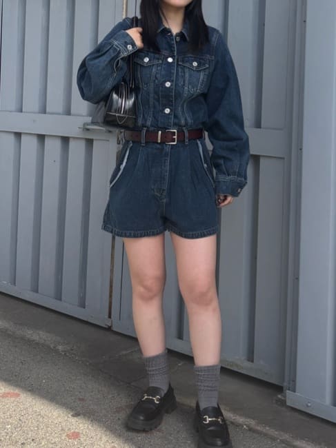 moussy | DENIM SHORT ジャンプスーツ | Rakuten Fashion(楽天