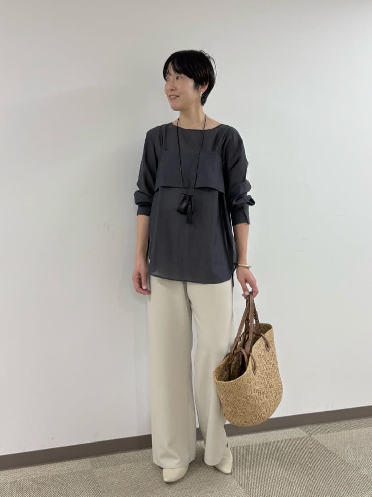GALLARDAGALANTEの【累計販売1万枚超!】【美脚パンツ】ワイドドロストパンツを使ったコーディネートを紹介します。｜Rakuten Fashion(楽天ファッション／旧楽天ブランドアベニュー)6846542