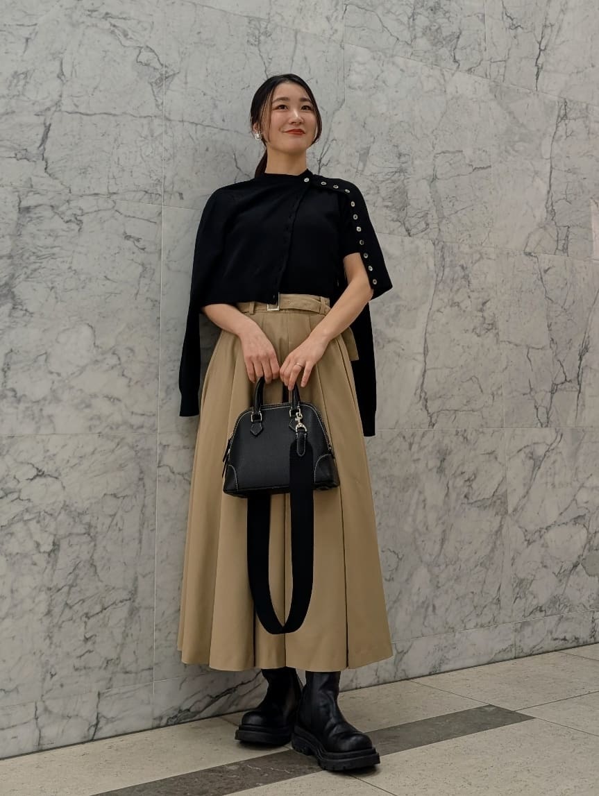 Mila Owen | プリーツスカートニットドッキングワンピース | Rakuten