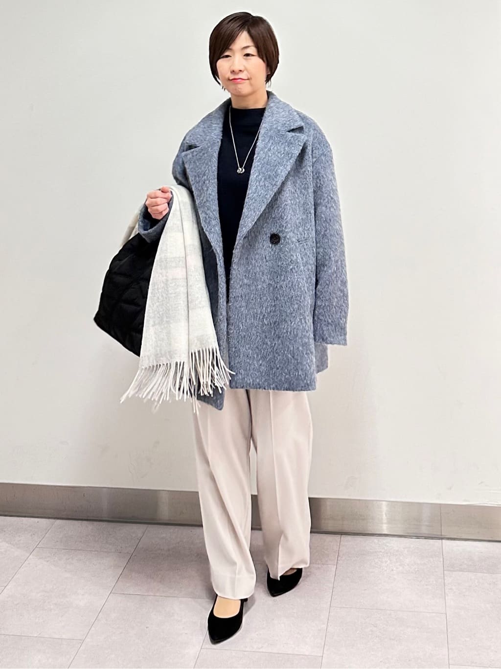 UNTITLED | 【ゆったり/軽やか】カシミヤ混ノーカラーコート | Rakuten