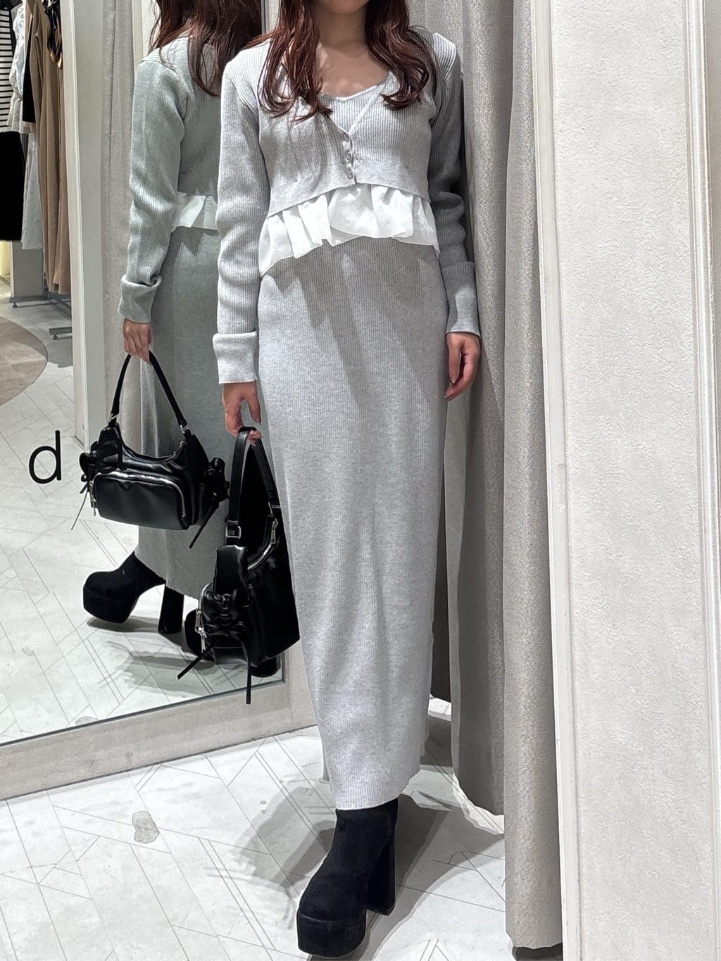 rienda | ペプラムカーデセットキャミワンピース | Rakuten Fashion