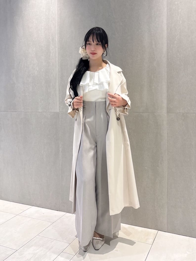 ウエストでポテティーでホワイトな1.8*3本　34度 PROPORTION BODY DRESSING | ビットハイウエストワイドパンツ 26SS
