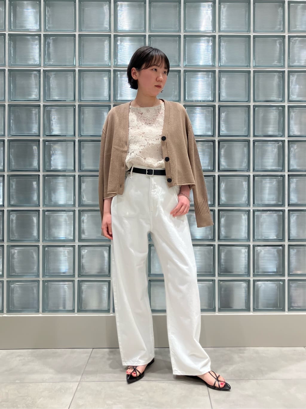 UNITED ARROWS | <conte>ニットライク フラワー ノースリーブブラウス