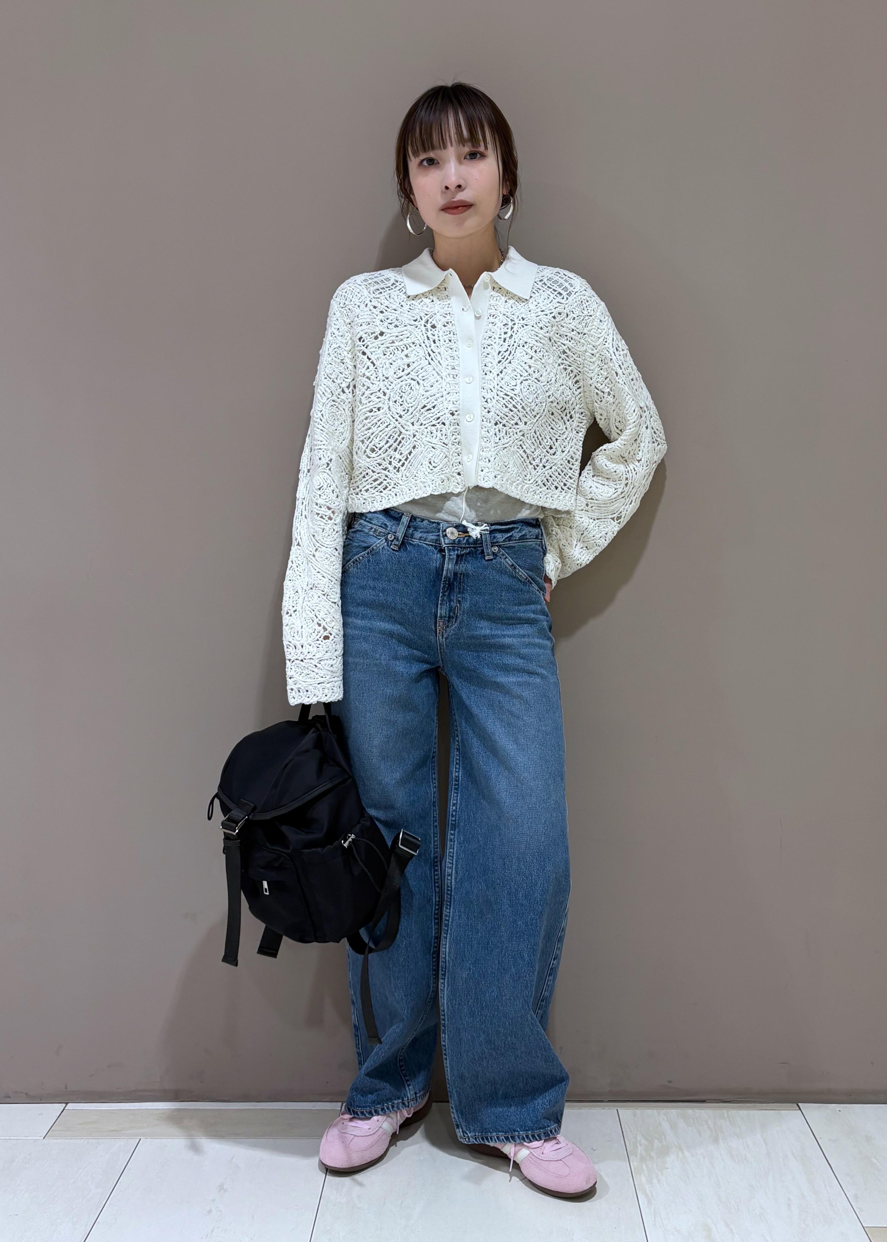 ADAM ET ROPE' | コードレースパターンニットシャツ | Rakuten Fashion