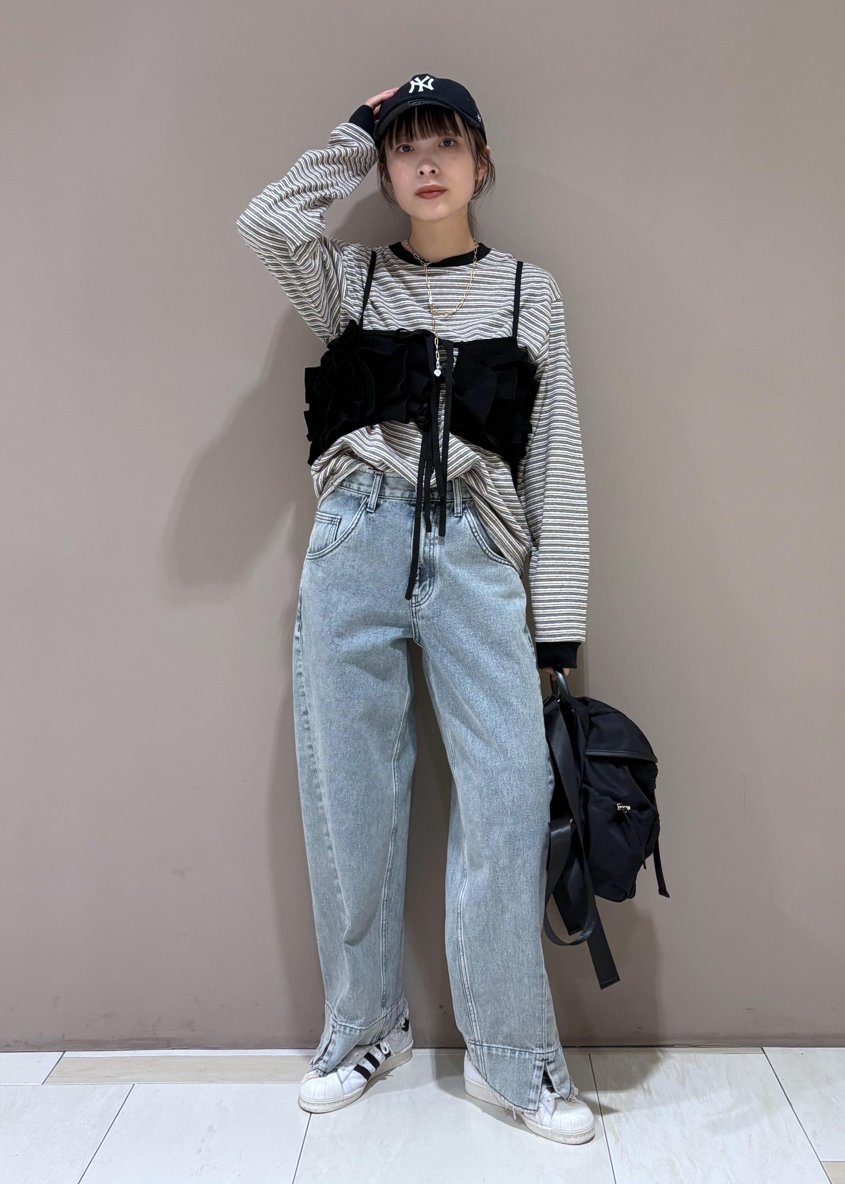ADAM ET ROPE' | 【サステナブル】ニットフリルビスチェ | Rakuten