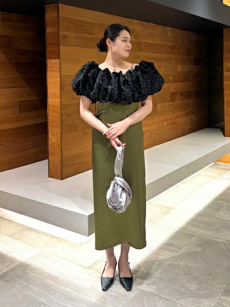 ANDRESD | 結婚式・二次会対応 グロッシーサテン バックリボンドレス