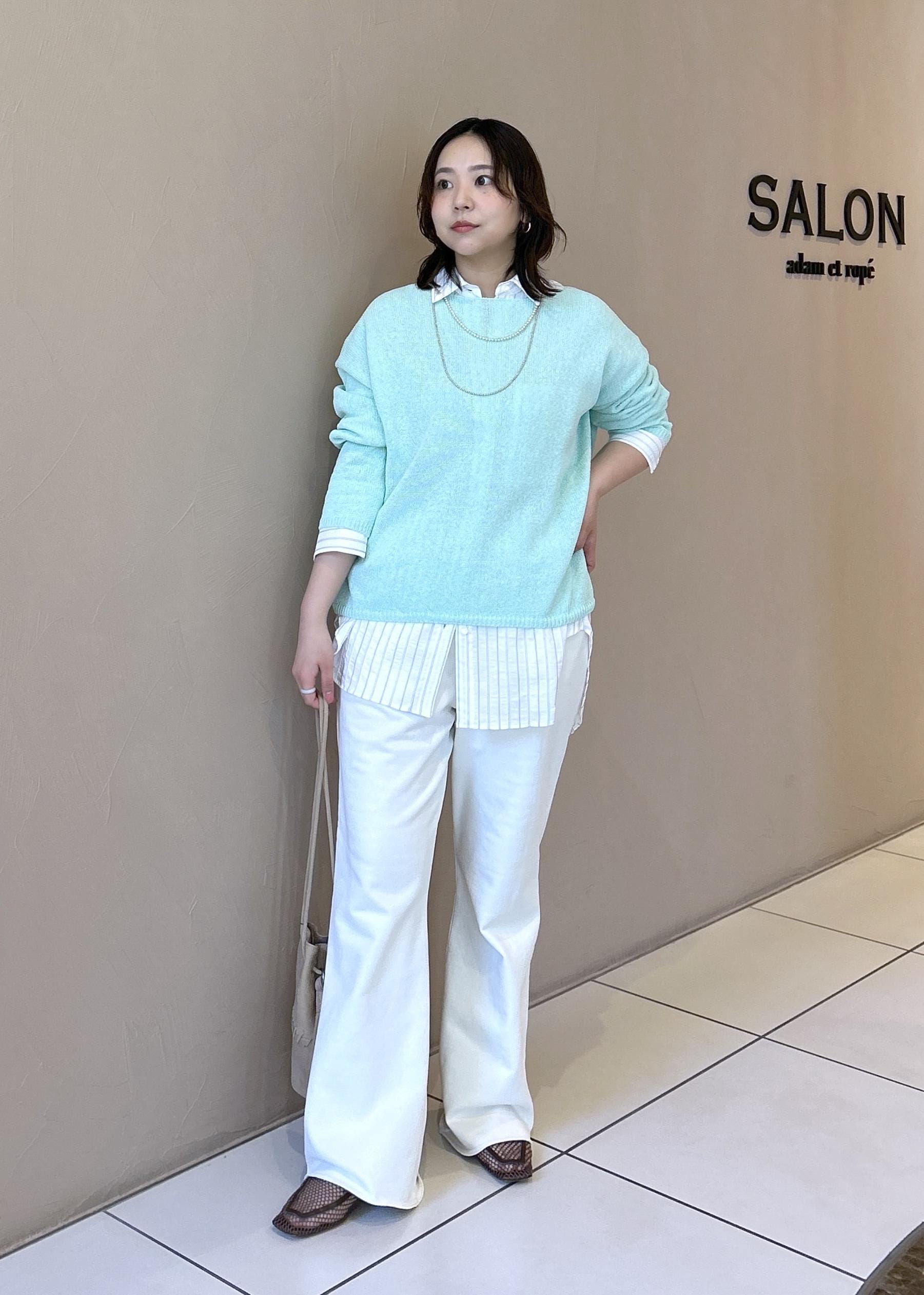 SALON adam et rope' | ペーパーヤーンプルオーバー | Rakuten Fashion