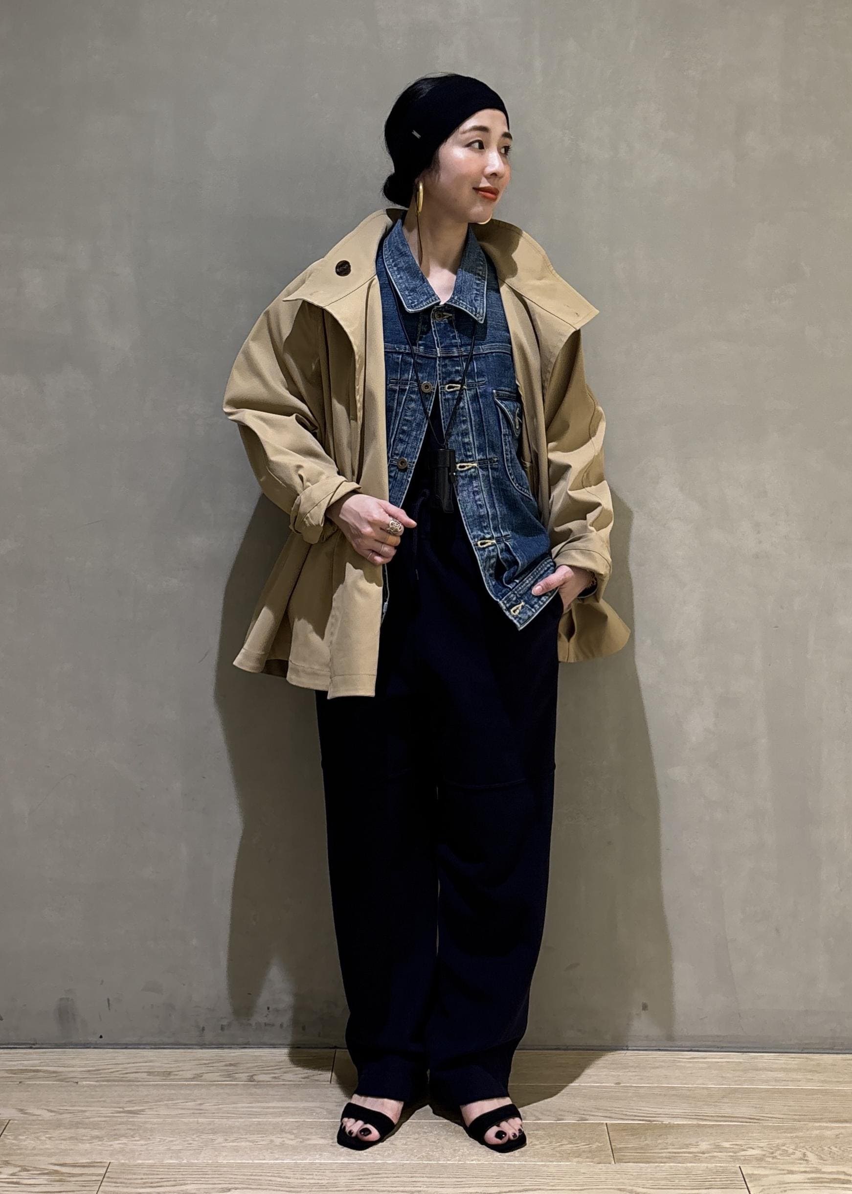 ADAM ET ROPE' | フレアーミドルトレンチコート | Rakuten Fashion