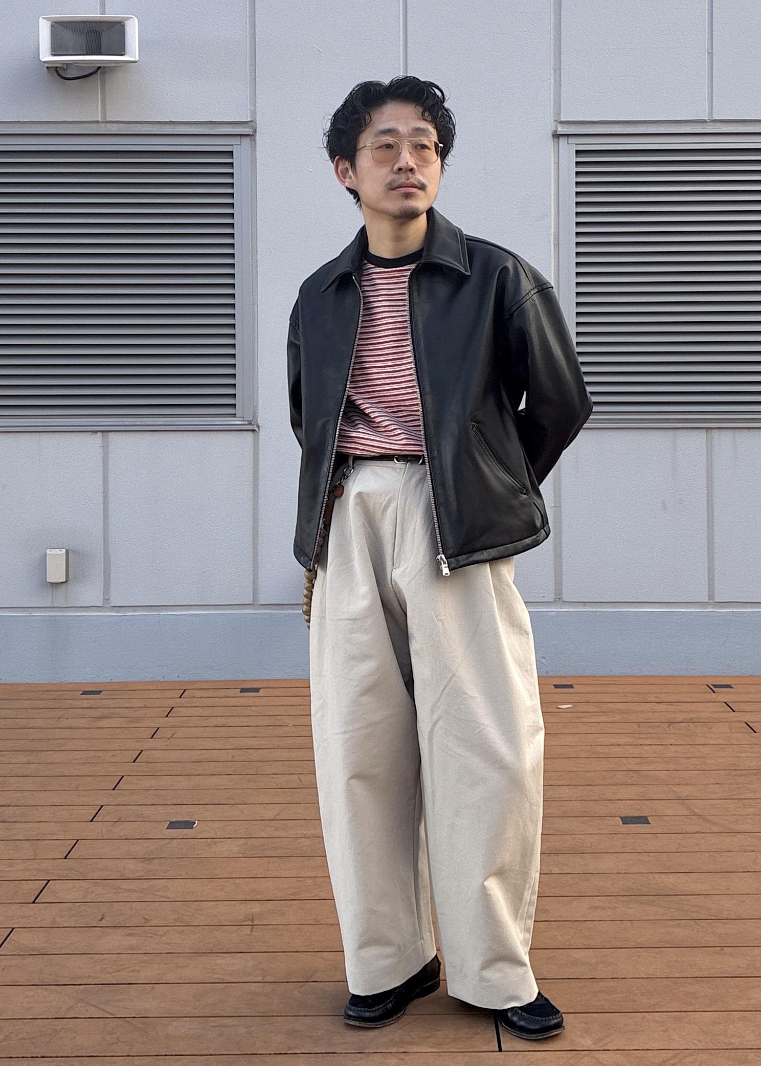 ADAM ET ROPE' | ラムレザー ジップアップ ブルゾン | Rakuten Fashion