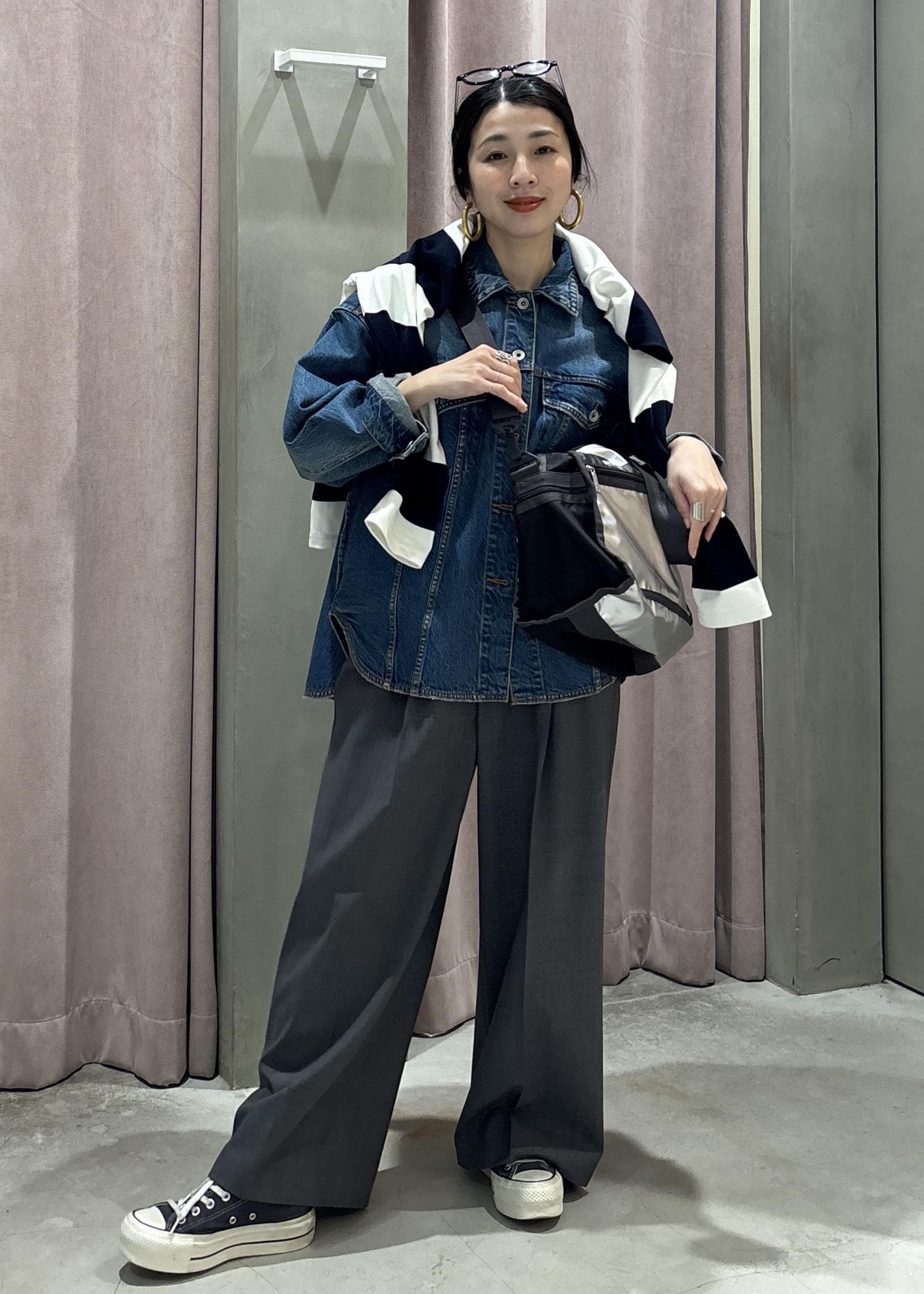 ADAM ET ROPE' | 【サステナブル】シャツライクGジャン | Rakuten