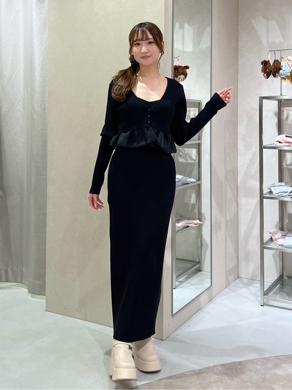 rienda | ペプラムカーデセットキャミワンピース | Rakuten Fashion