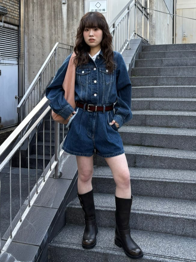 moussy | DENIM SHORT ジャンプスーツ | Rakuten Fashion(楽天