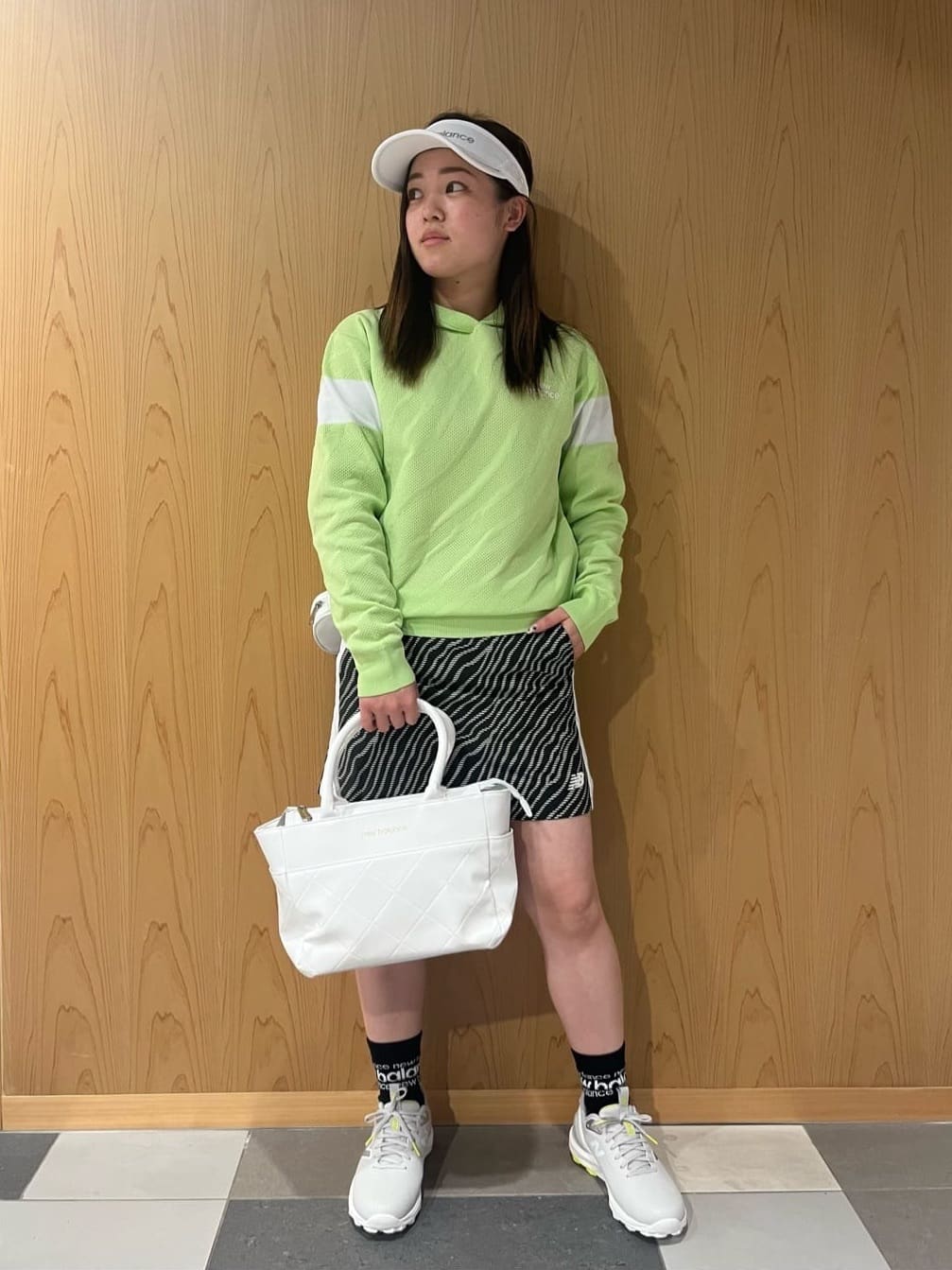 New Balance Golf | ゼブラ柄 ニット プルオーバー フーディー (WOMENS