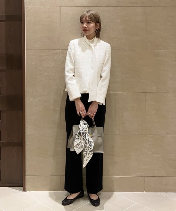【美品✨】Demi-Luxe BEAMS ツイード クルーネック ジャケット40 Demi-Luxe BEAMS | ツイード クルーネック ジャケット* ビームス