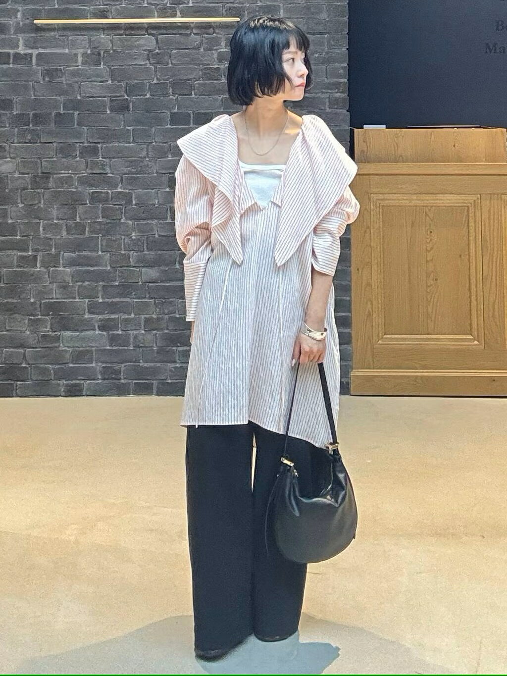 Curensology | <C.S.G>ストライプラッフルブラウス | Rakuten Fashion