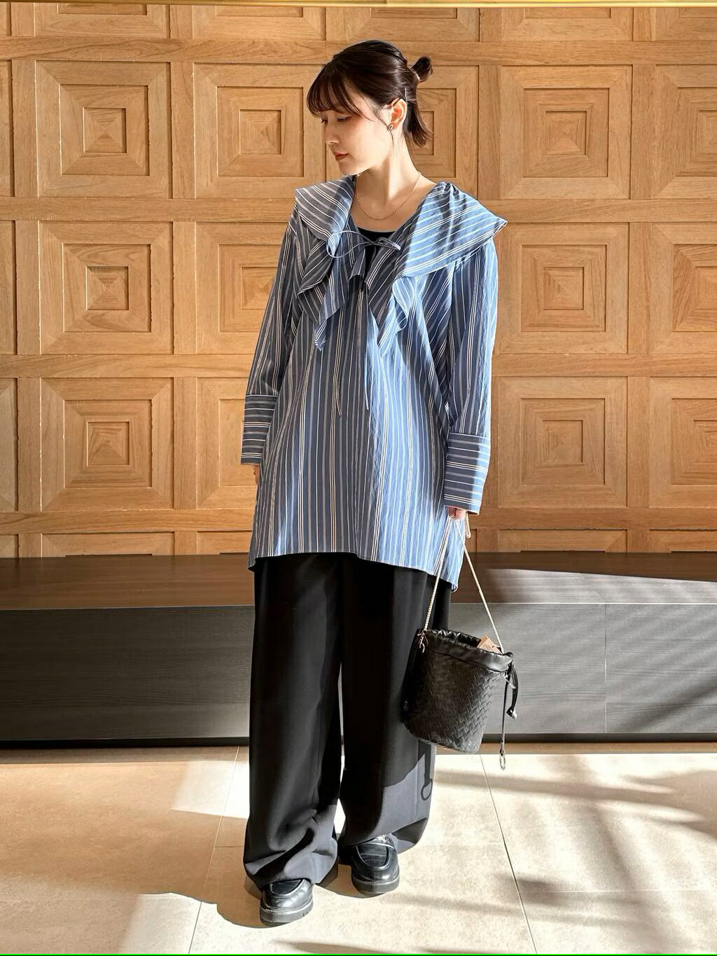 Curensology | <C.S.G>ストライプラッフルブラウス | Rakuten Fashion