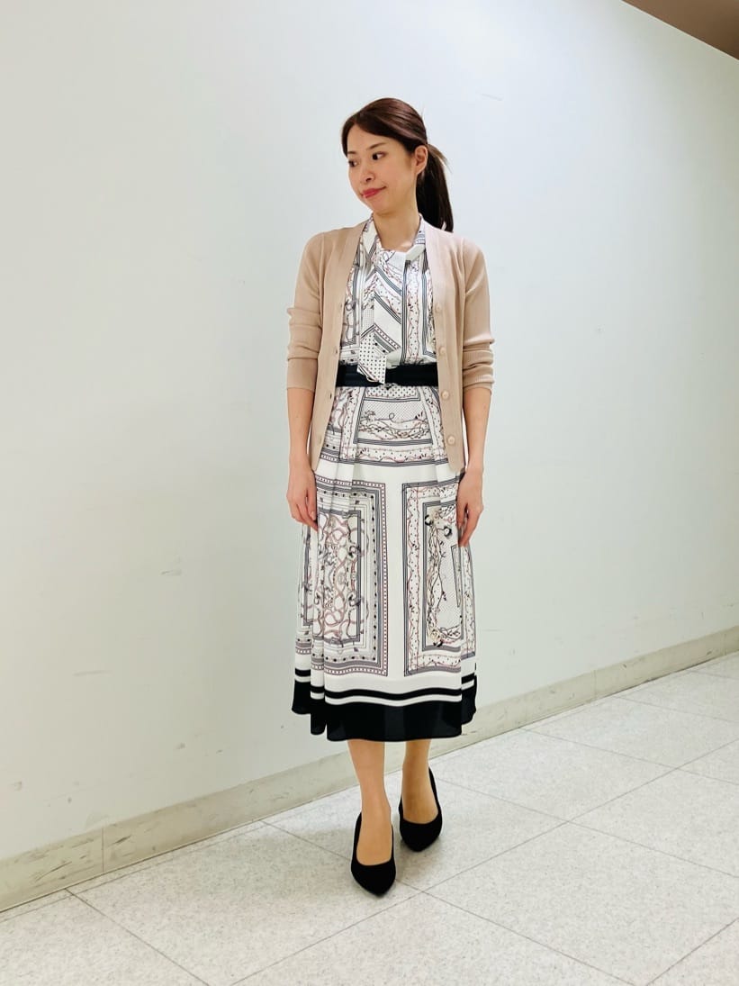 ANAYI | スカーフプリントボウタイ ワンピース | Rakuten Fashion(楽天