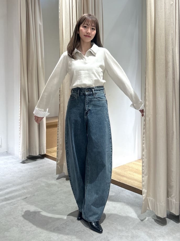 FREE'S MART | 衿付きレイヤード風ポロニット | Rakuten Fashion(楽天