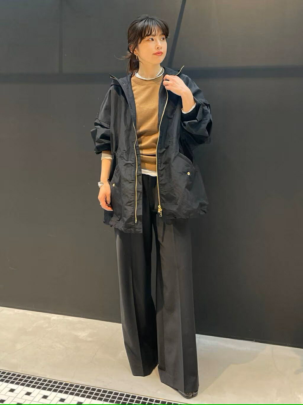 Curensology | ナイロンラミーフードブルゾン | Rakuten Fashion(楽天
