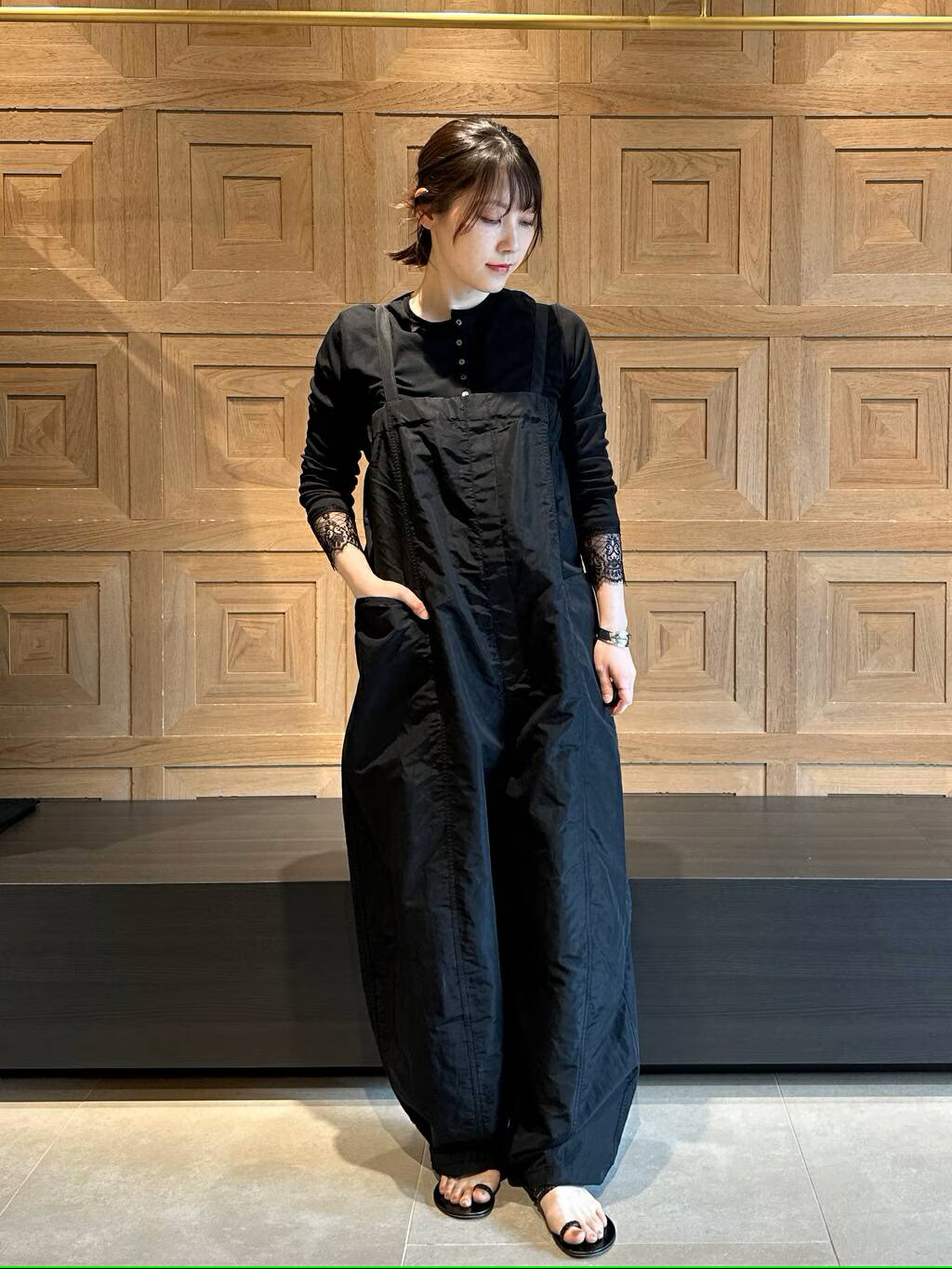 Curensology | ナイロンラミーサロペット | Rakuten Fashion(楽天
