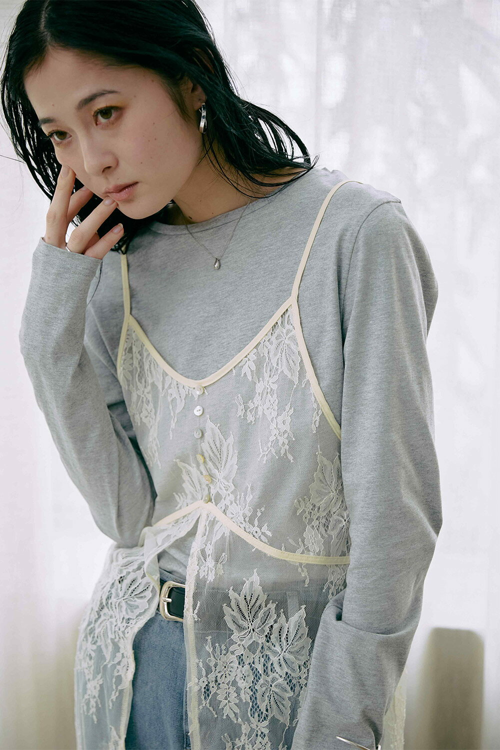 Bab / Bou Jeloud | 【SET ITEM】レースビスチェ+カットソーSET