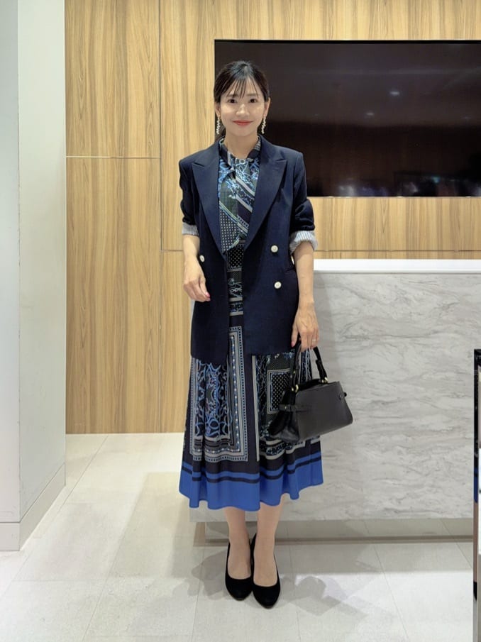 ANAYI | スカーフプリントボウタイ ワンピース | Rakuten Fashion(楽天