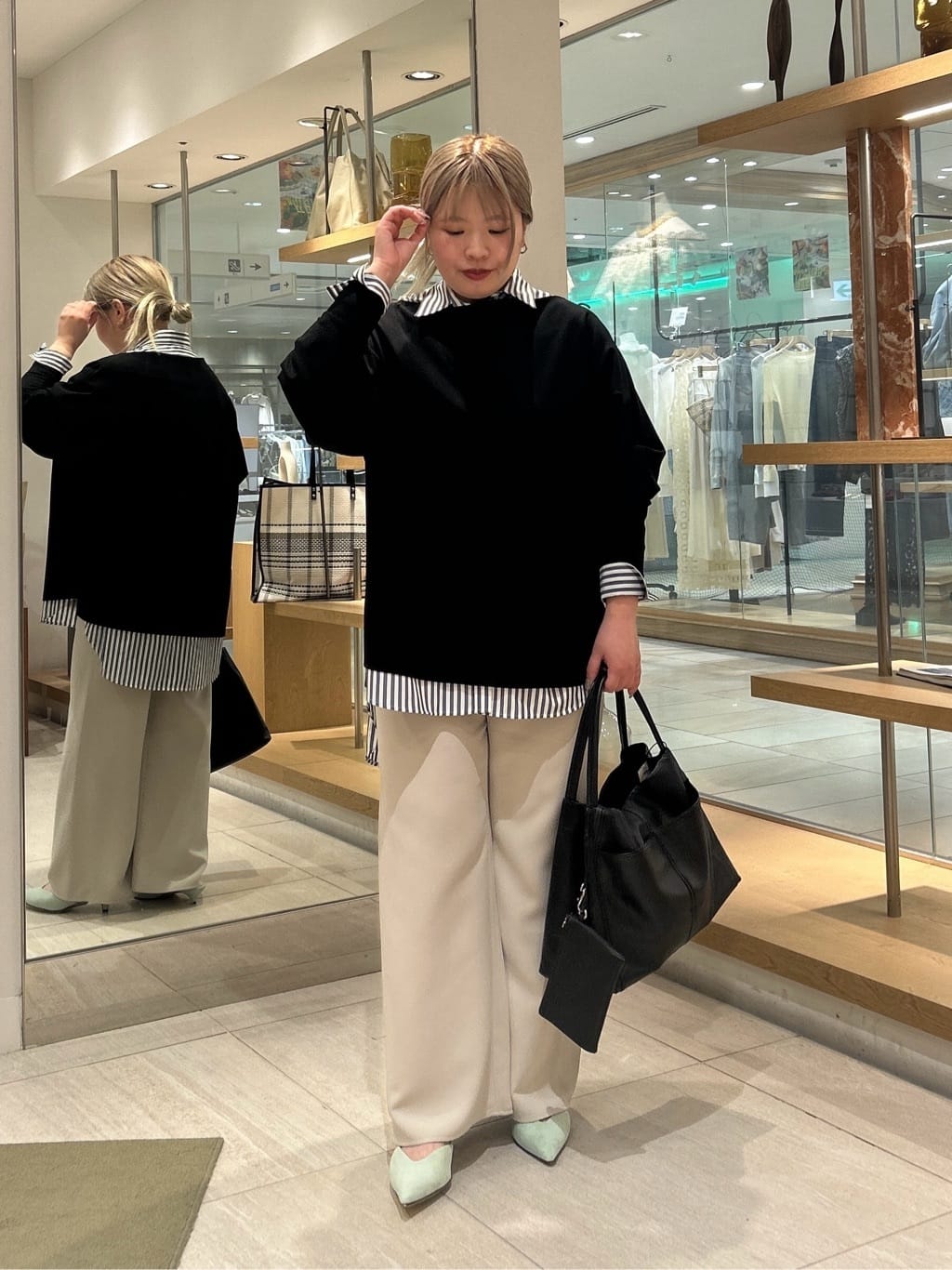 GALLARDAGALANTEのオフショルポンチプルオーバーを使ったコーディネートを紹介します。｜Rakuten Fashion(楽天ファッション／旧楽天ブランドアベニュー)6891603