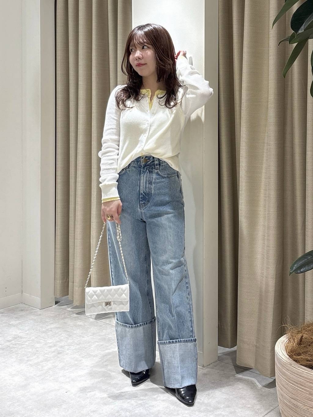 mysty womanのレイヤード風リブカーディガンLSを使ったコーディネートを紹介します。｜Rakuten Fashion(楽天ファッション／旧楽天ブランドアベニュー)6893975