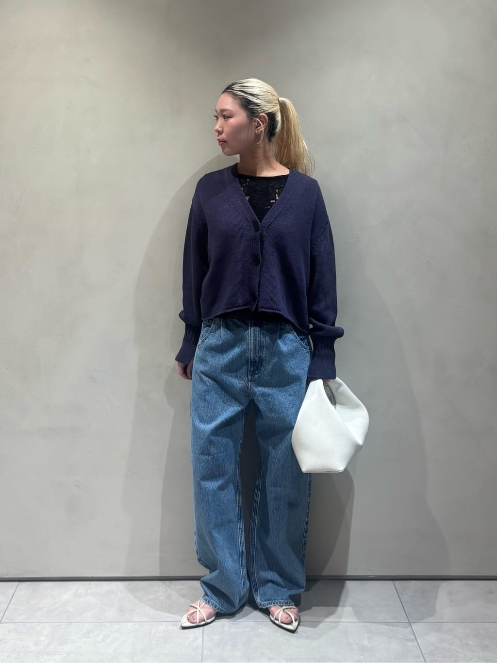 UNITED ARROWS | <conte>ニットライク フラワー ノースリーブブラウス