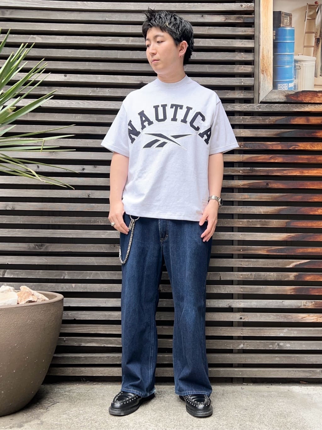 FREAK’S STOREの【Exclusive】 Reebok×NAUTICA ダブルネーム アーチロゴ クルーネックTシャツ ショートスリーブ 25AWを使ったコーディネートを紹介します。｜Rakuten Fashion(楽天ファッション／旧楽天ブランドアベニュー)6896642