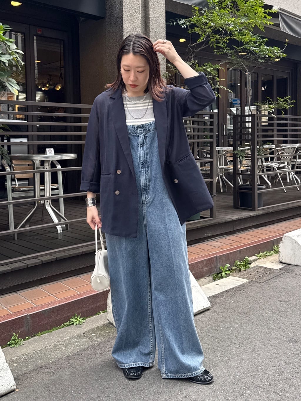 DOUDOU | センタープレスデニムサロペット | Rakuten Fashion(楽天