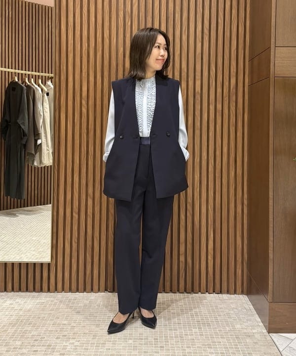 Demi-Luxe BEAMS | ラペルレス 2ボタン ジレ ビームスセレモニー2026