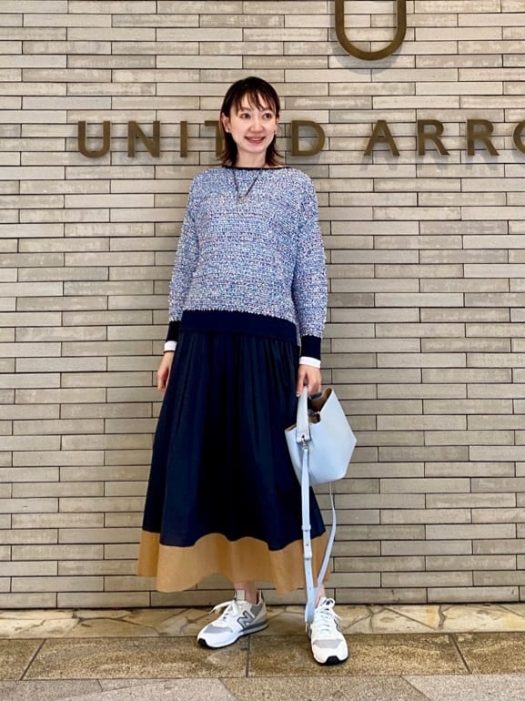 UNITED ARROWS | シアー バイカラー スカート -ウォッシャブル