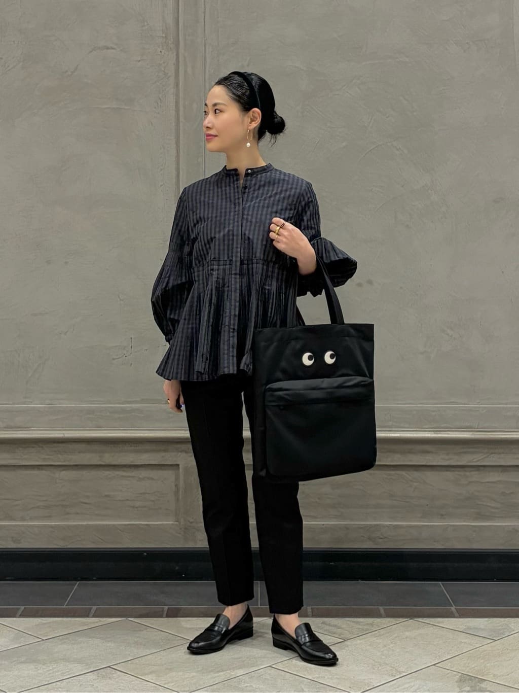 UNITED ARROWS | ギンガムチェック フラワー ジャガード ブラウス