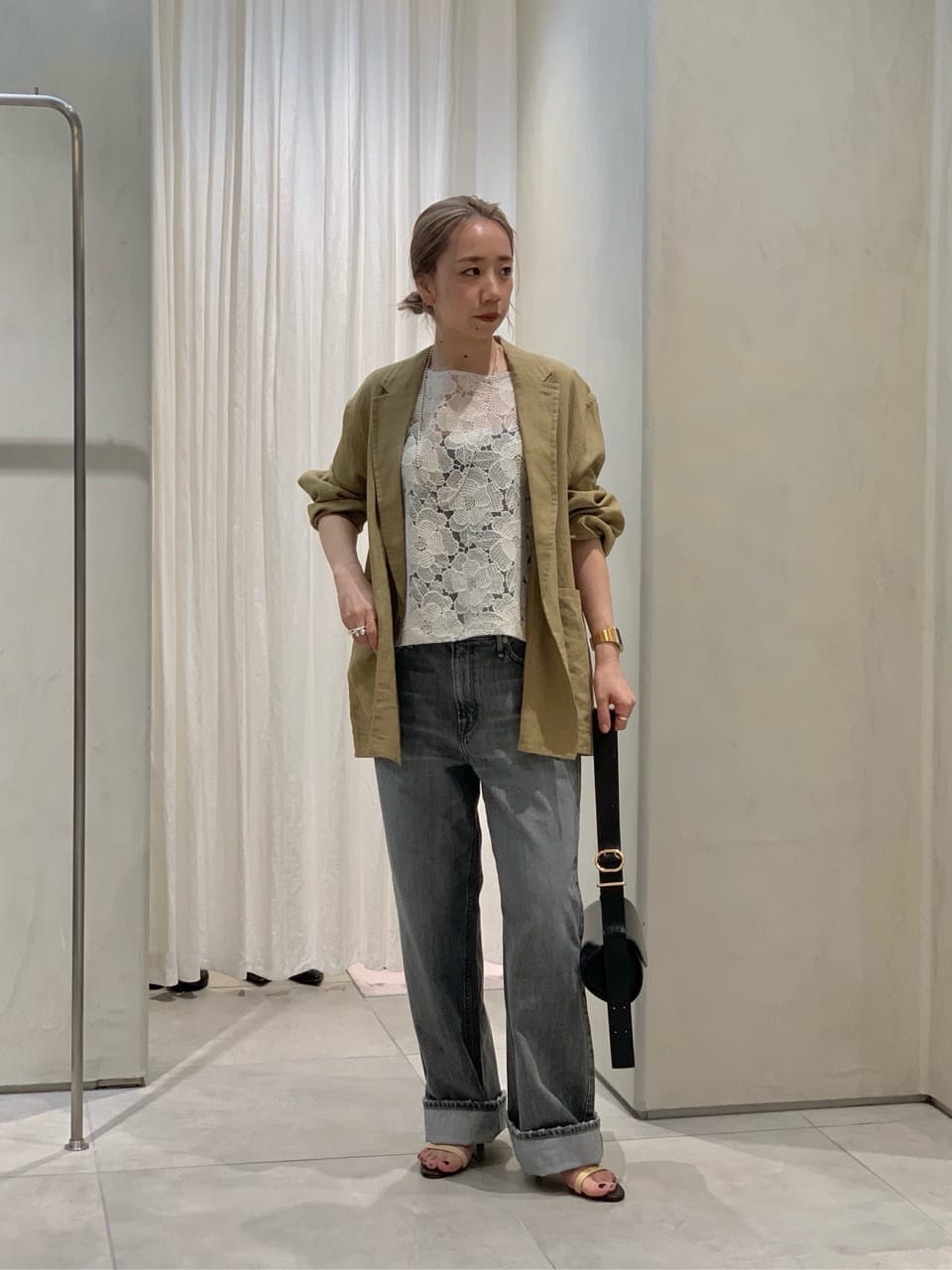 ＜conte＞ニットライク フラワー ノースリーブブラウス　2026 UNITED ARROWS | <conte>ニットライク フラワー ノースリーブブラウス