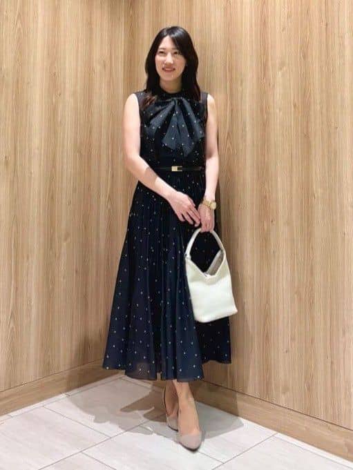 ANAYI | オーガンジードットプリントプリーツ スカート | Rakuten