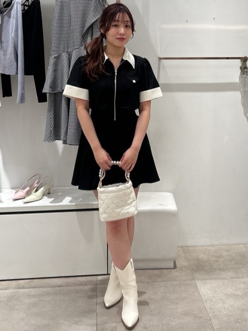 rienda | バストディティールフレアミニワンピース | Rakuten Fashion