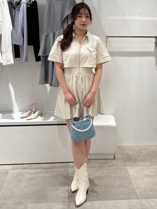 rienda | バストディティールフレアミニワンピース | Rakuten Fashion