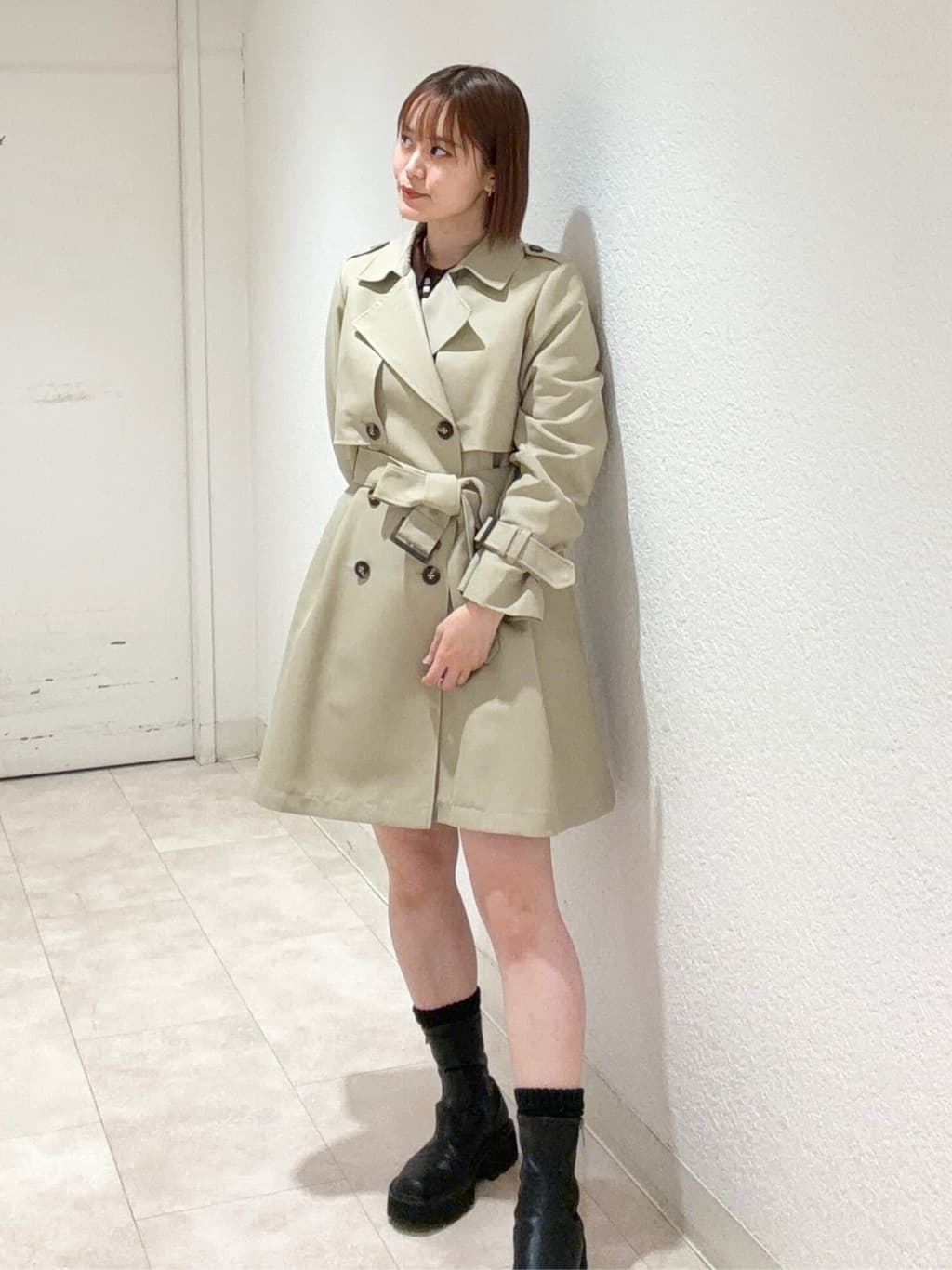 REDYAZEL | ウエストベルトショートトレンチコート | Rakuten Fashion