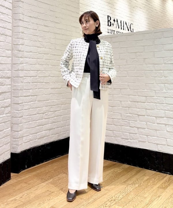 Demi-Luxe BEAMS | 【4/2新規値下げ】ツイード ノーカラー ジャケット