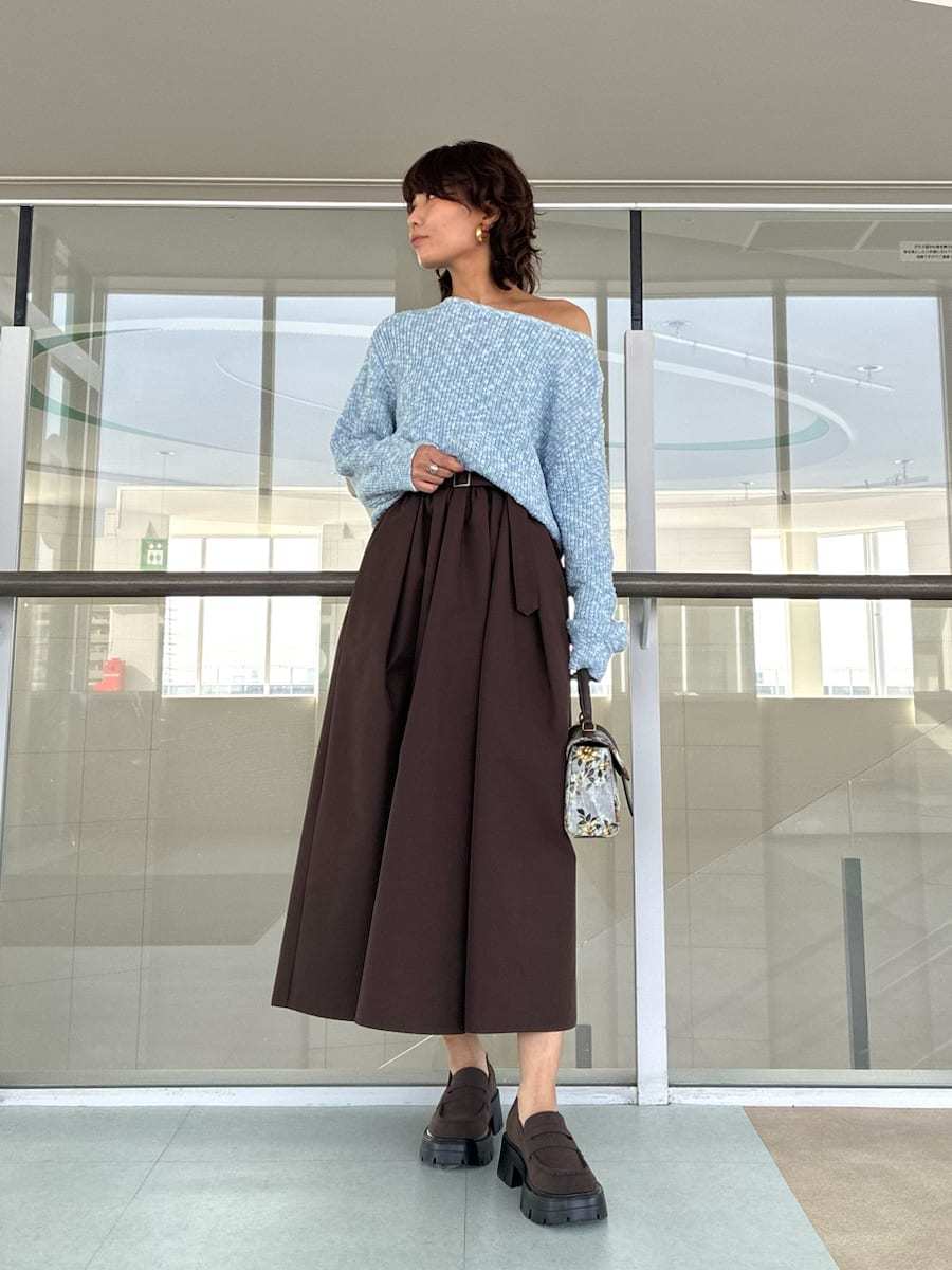 Mila Owen | ボートネック片畔ニット | Rakuten Fashion(楽天