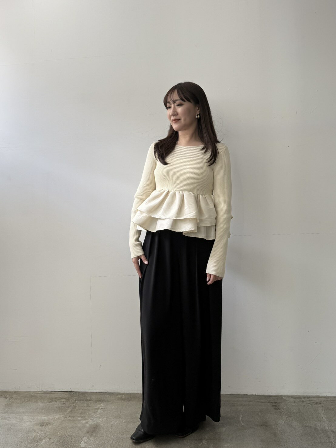 LIAN | 【mayu * LIAN】シャイニーフリルニット | Rakuten Fashion