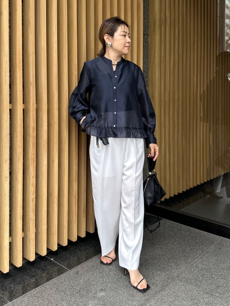 NOLLEY'S | ウォッシャブルシアー裾フリルブラウス | Rakuten Fashion