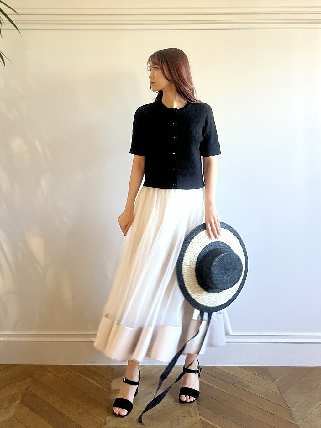 allureville | 【LOULOU WILLOUGHBY】アイレット半袖カーディガン
