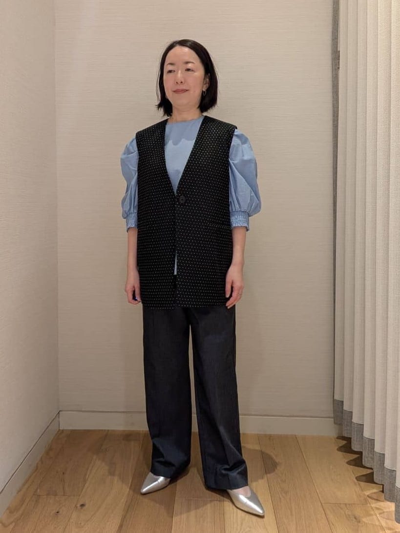 UNITED ARROWS LTD. OUTLET | ドット ジャガード Vノーカラー ベスト