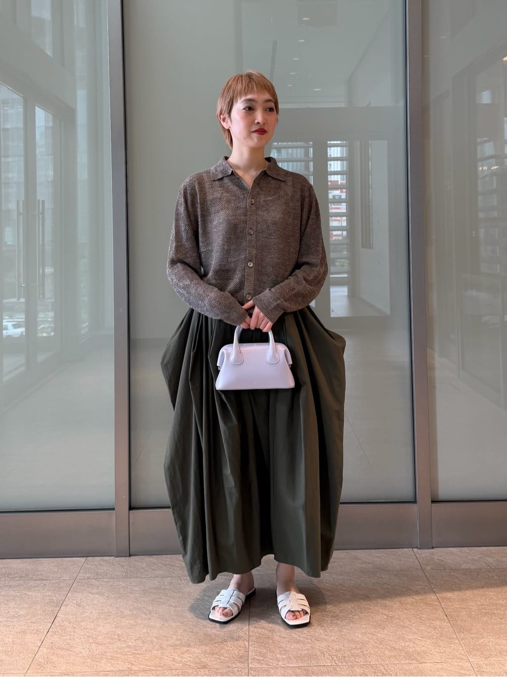 AEWEN MATOPH サテンコクーンスカート 黒　ユナイテッドアローズ AEWEN MATOPH＞サテンコクーンスカート ― ウォッシャブル ―