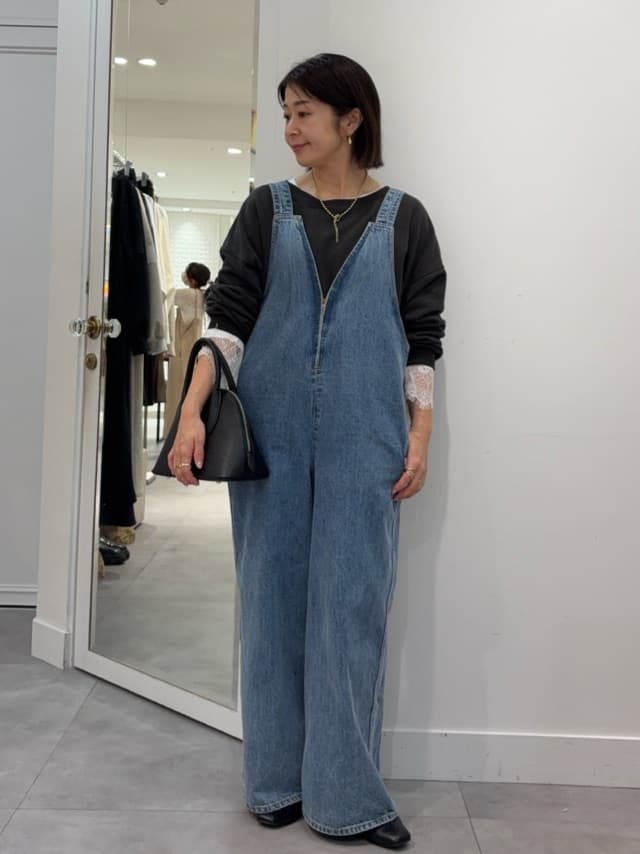 DOUDOU | 深Vデニムサロペット | Rakuten Fashion(楽天ファッション