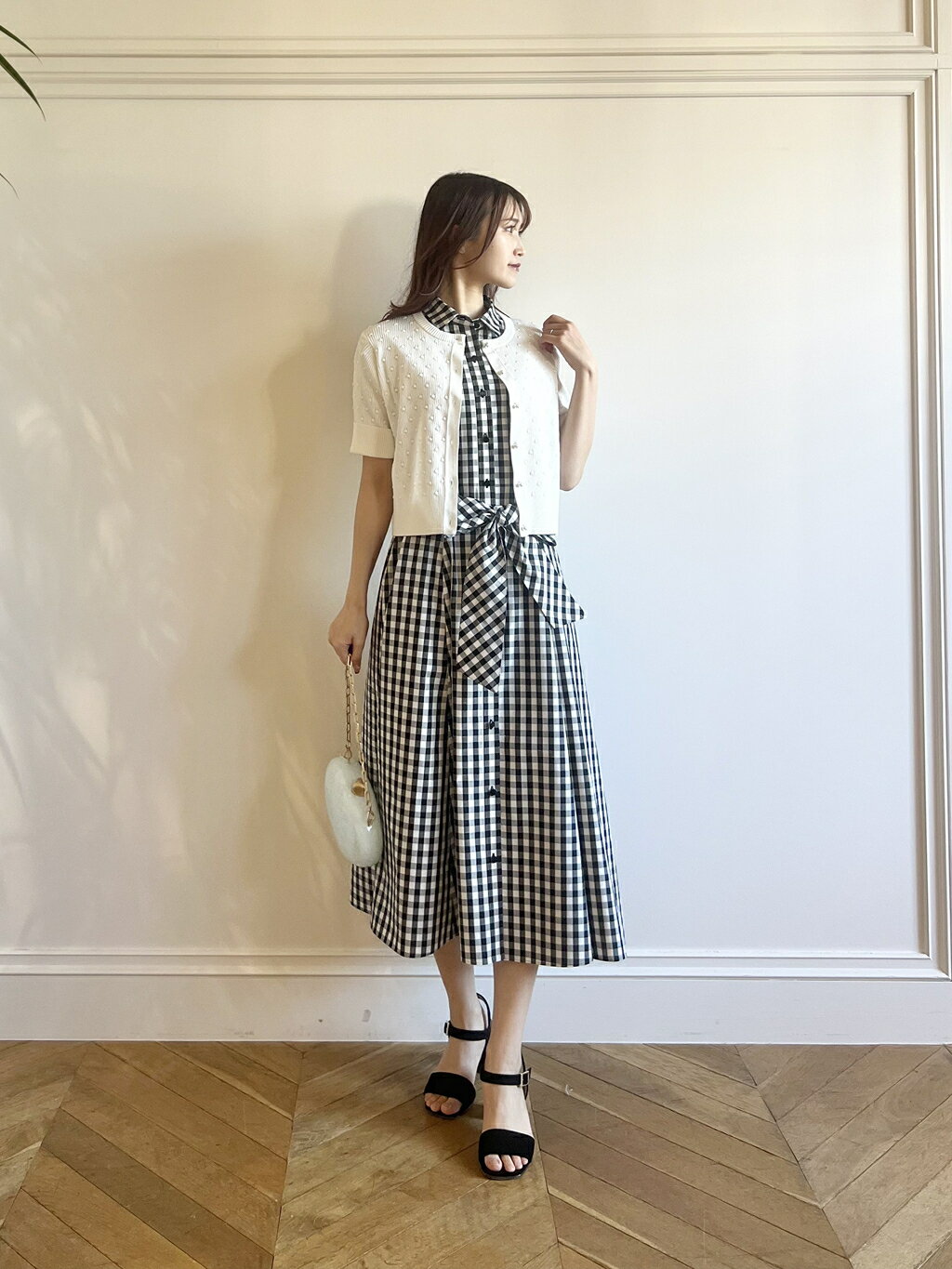 allureville | 【LOULOU WILLOUGHBY】アイレット半袖カーディガン