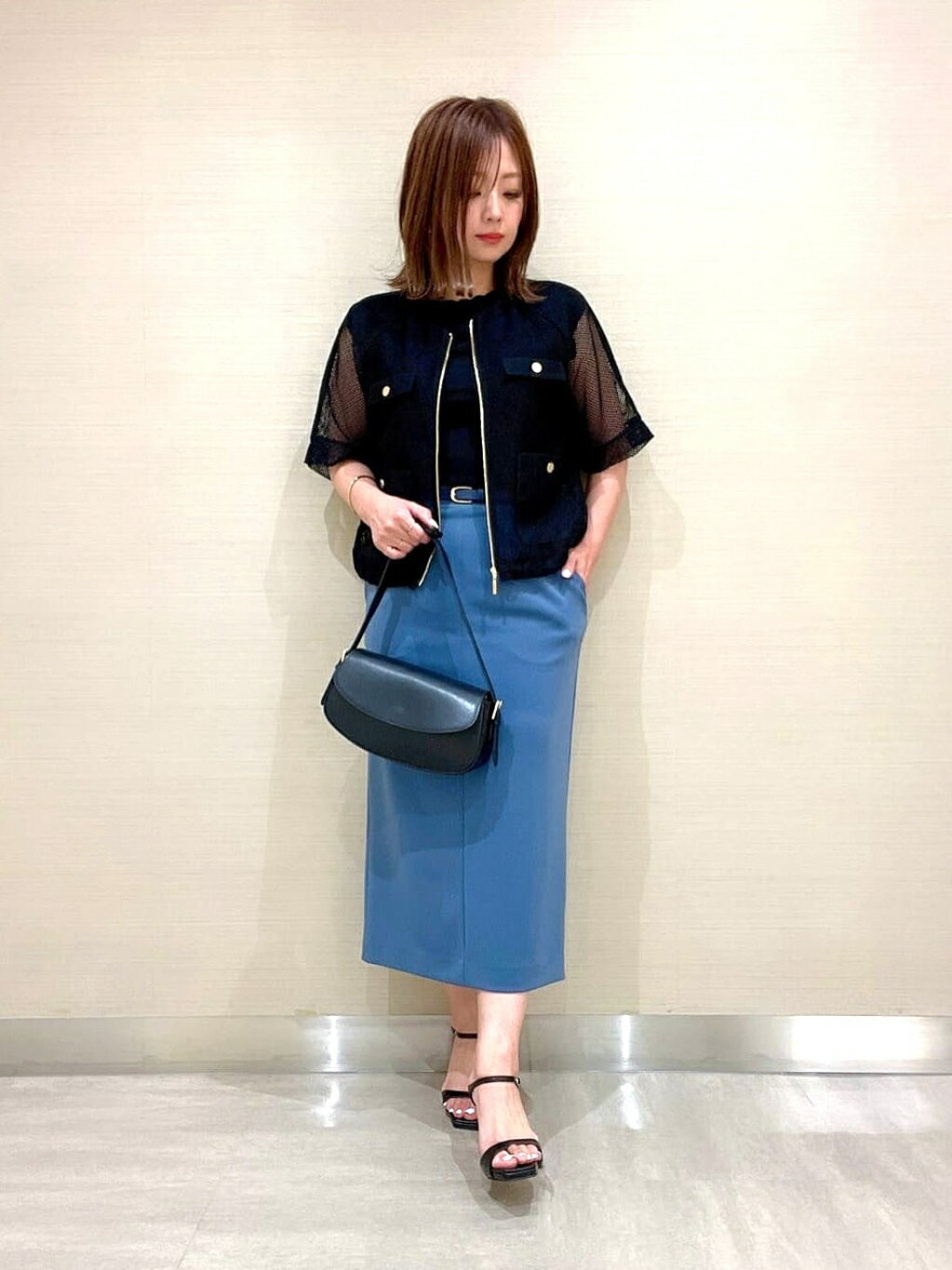 PINKY&DIANNE | ダブルラッセルメッシュブルゾン | Rakuten Fashion